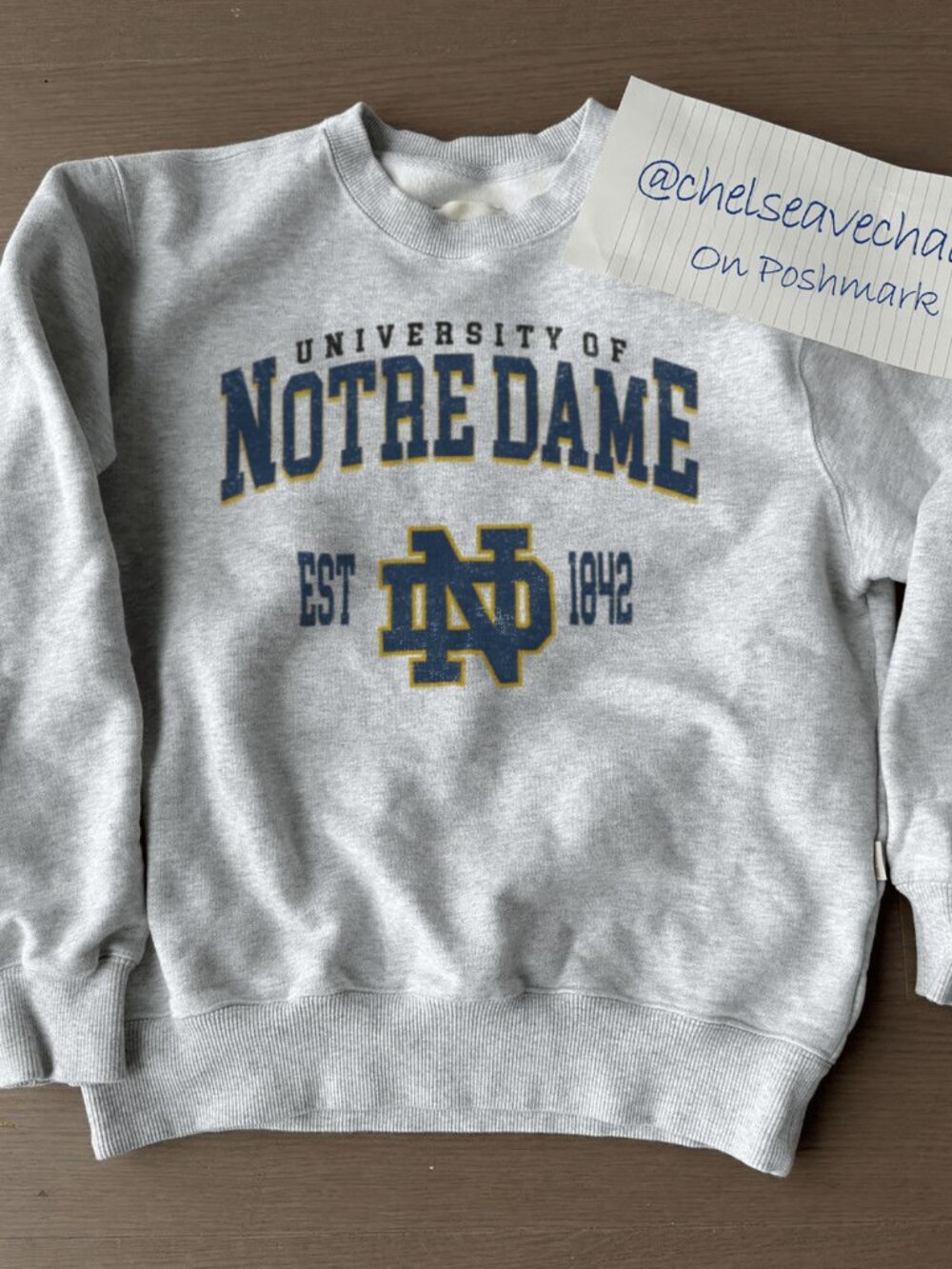 Vintage University of Notre Dame Style Sweatshirt, Notre Dame Fighting Irish Tee